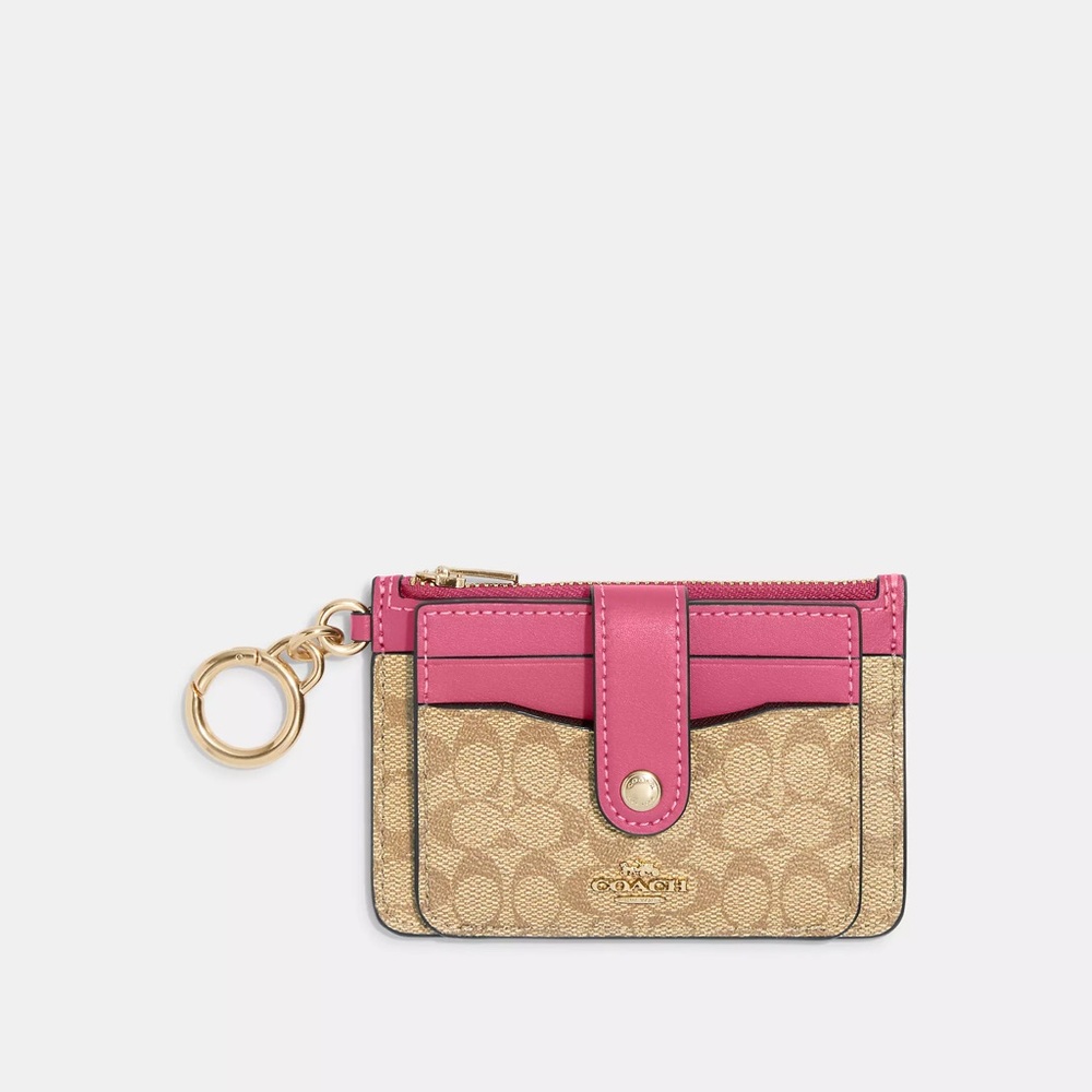 Coach Light Khaki Petunia Card Case
